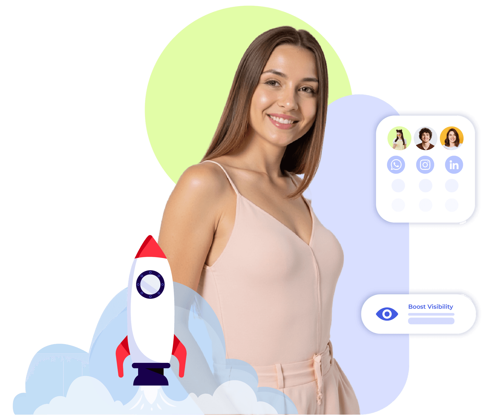 Personal care professional using a digital business profile to track engagement, improve service, and hire easily. 