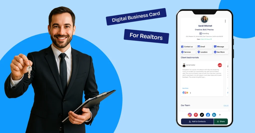 Professional digital card for realtors
