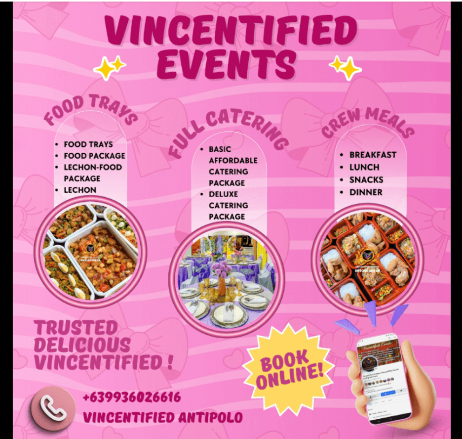 Catering services advertisement for events